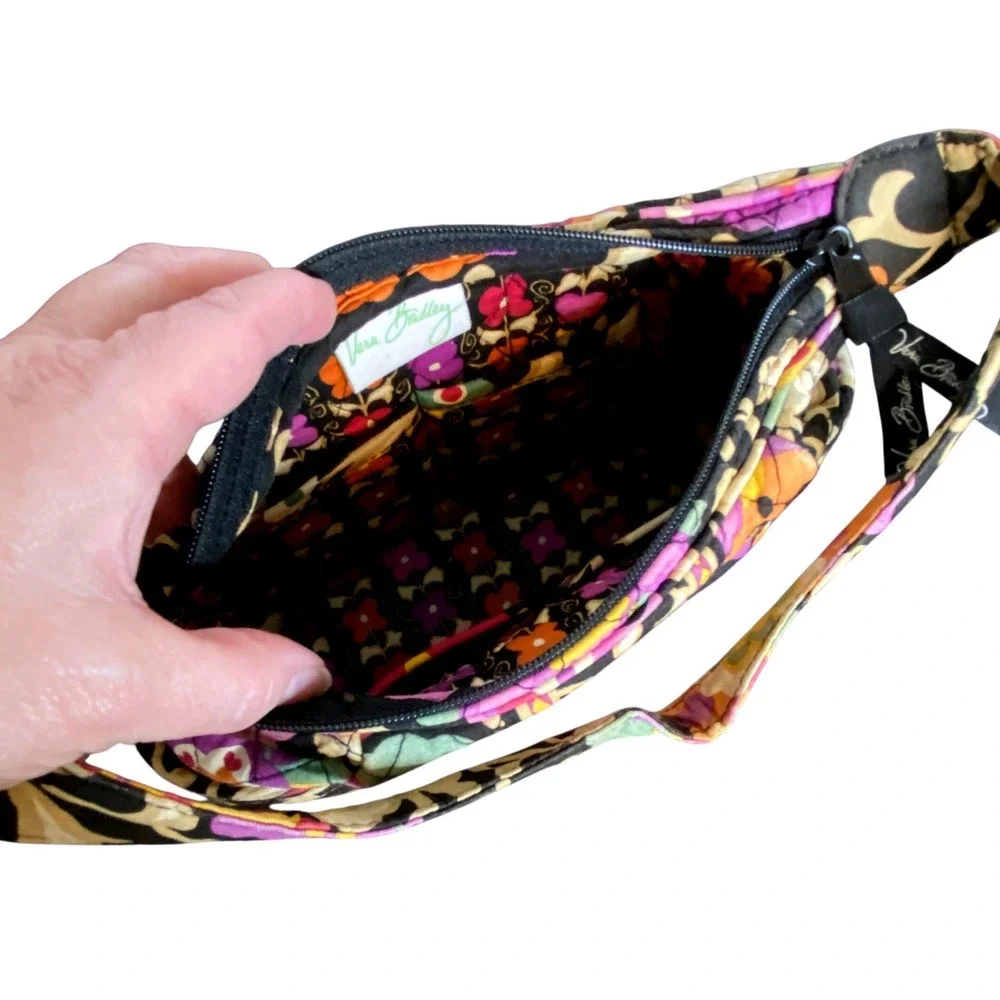 Vera Bradley Suzani Print Small Shoulder Bag Floral Quilted Zip Boho Y2K Purse
